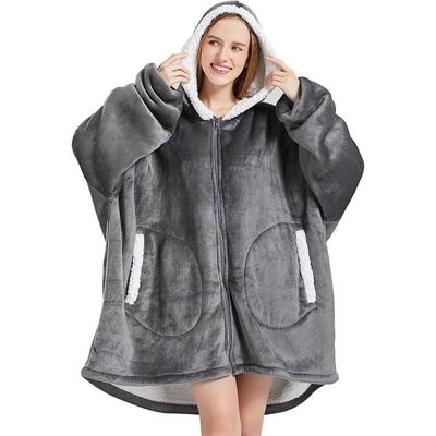 Plaid Capuche Bedsure Couverture Moelleuse En Polaire - Couverture Douce Et Chaude En Cordon Grossier Pour Lit Plaid A Manche