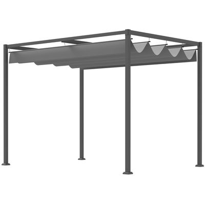 Toile de rechange pour toit Pergola Pavillon Cadiz 4 x 3m gris Toile de rechange pour toit Pergola Pavillon Cadiz 4 x 3m gris
