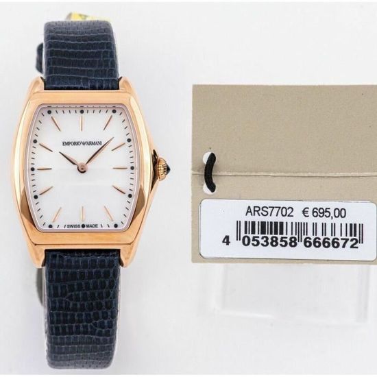 MONTRE FEMME EMPORIO ARMANI swiss made avec Cuir Bleu et or