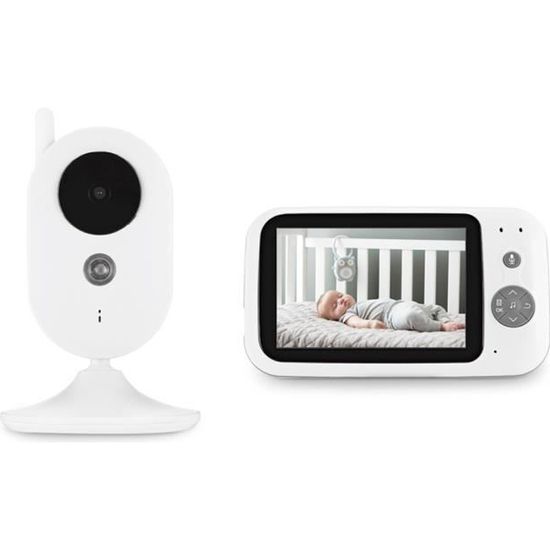 BabyPhone Ecoute bébé 3.5 pouces Vidéo Sans Fil Multifonctions  LCD de 3.5 pouces Babyphone Caméra ZR303RX