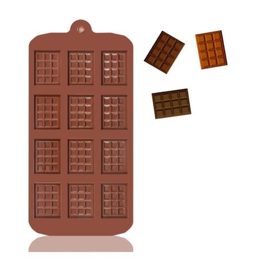Moule Silicone Chocolat + 100 Feuilles D'emballage - 2 Moules, 6 Cavités, Réutilisable, Sans BPA - 13