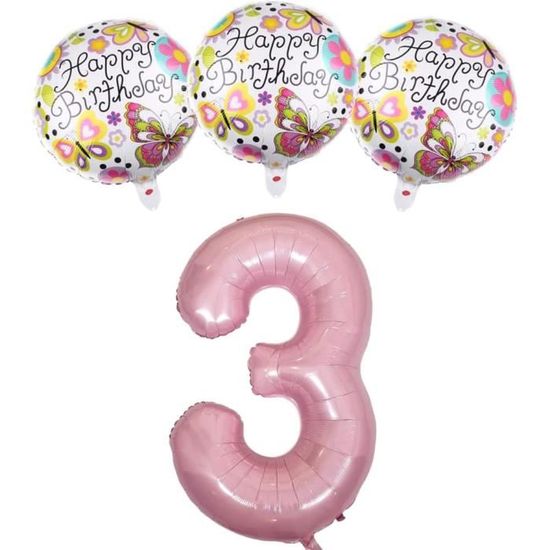 Deco Anniversaire Kit De Decoration Anniversaire 3 Ans Filles