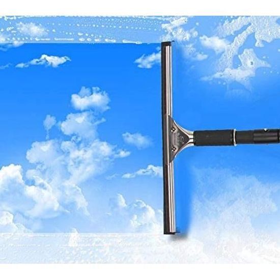 Kit Nettoyage Vitres Professionnel - Raclette Silicone 35,5cm + Chiffons Microfibre - Sans Traces