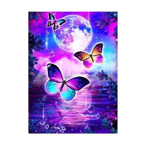 Kit Diamant Art Papillon Ysister - 8 Pièces, Autocollants Diamant Pour Déco Jardin