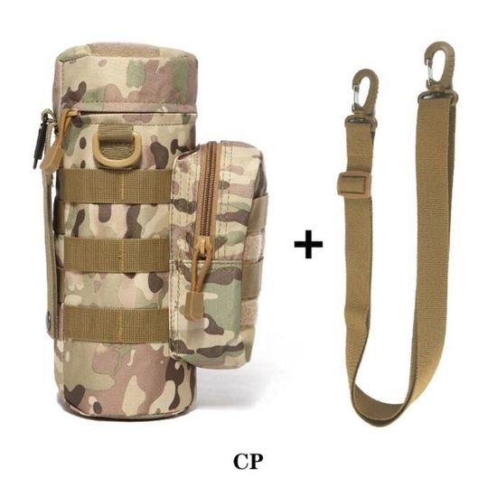 IronSeals Pochette pour bouteille d'eau de sport, sac tactique en maille de nylon avec cordon de serrage