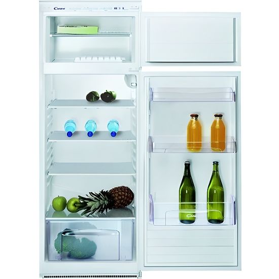 Réfrigérateur 2 Portes Intégrable CANDY CFBD2450-1E - Froid Statique - Congélateur Haut - 164L - Blanc