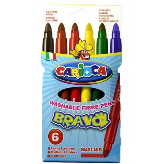 Carioca Bravo, Extra-large, Multicolore, Pointe ogive, 6 mm, Rond, Italie -  Cdiscount Beaux-Arts et Loisirs créatifs