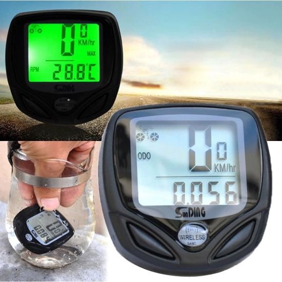 Compteur De Vitesse Vélo Sans Fil – Étanche – Écran LCD – Lot Inclus