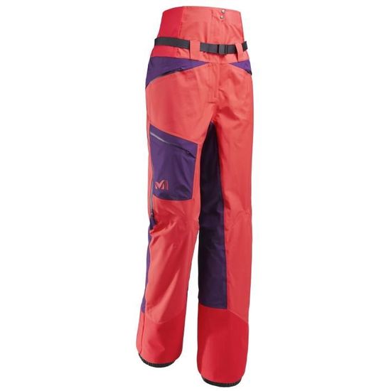 Femme Pantalon en softshell étanche avec jupe pare-neige et poches