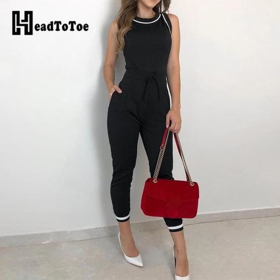 Combinaison Une Pièce Sans Manches Pour Femme - Danse, Yoga, Gymnastique - Élasthanne Extensible, Longueur Cheville