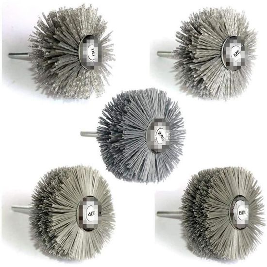 Brosse Abrasive Nylon Pour Meuleuse 120mm - Grain 80/120/180/240/320, Pour Ponçage Bois Et ébavurage