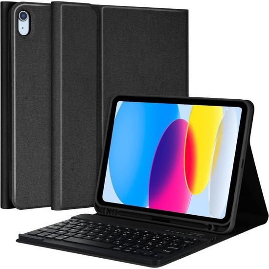 CLAVIER POUR TABLETTE TACTILE Clavier Bluetooth Pour IPad Coque 102 9Ème Génération 2021 AZERTY