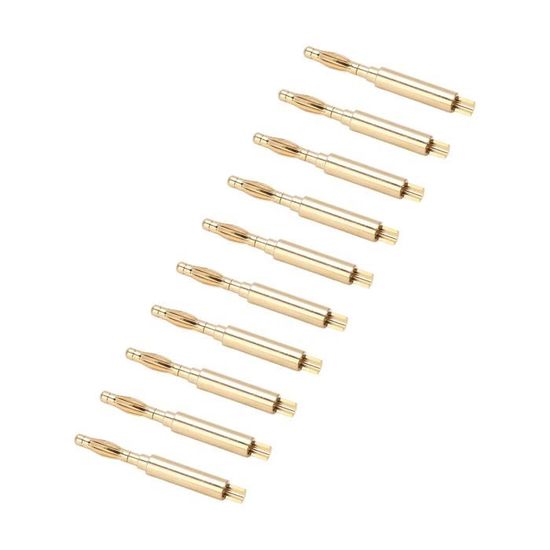 10 Paires Connecteurs Fiche Banane 8mm Plaqué Or - Pour Batteries RC, Moteurs, ESC - Mâle Et Femelle