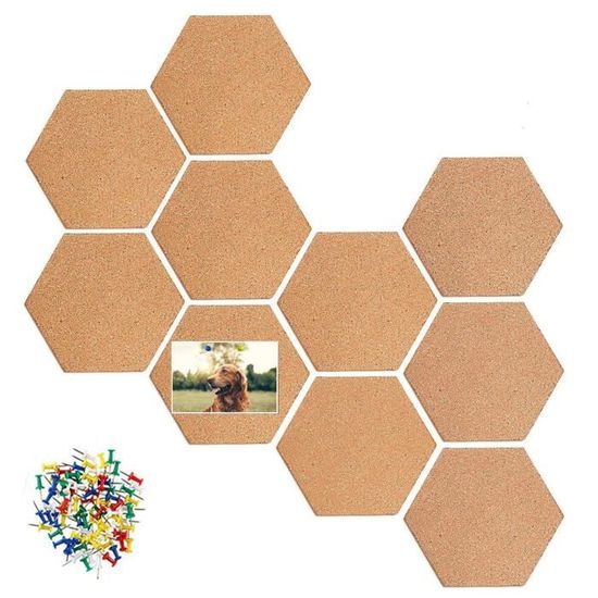 Tableau Liege,WELLEHOMI 8 pièces DIY Panneau liege Autoadhésif