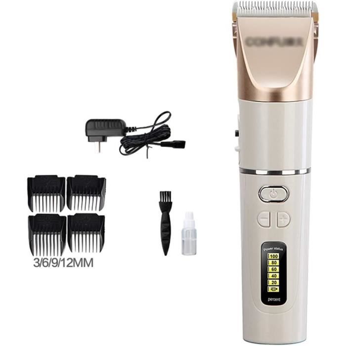 Tondeuse Sans Fil Surker K7S Couleur Or - Écran De Charge, Structure Métal, Recharge USB, Tête De Précision
