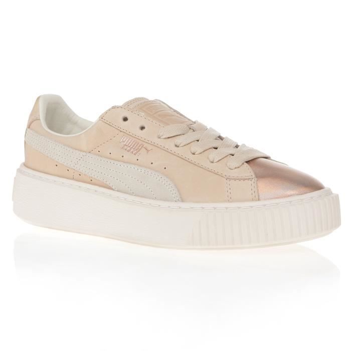 puma beige platform