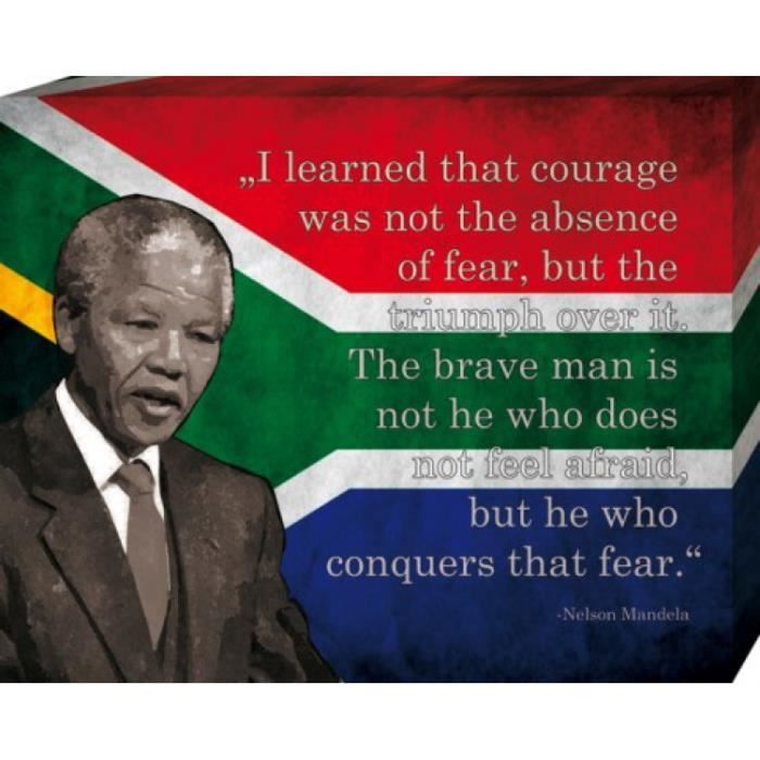 Nelson Mandela Poster Reproduction Sur Toile, Tendue Sur ...