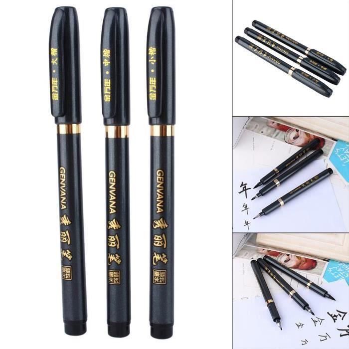 3pcs Calligraphie Japonaise Japonaise Shodo Pinceau Encre Stylo 3pcs-calligraphie-japonaise-japonaise-shodo-pinceau-encre-stylo