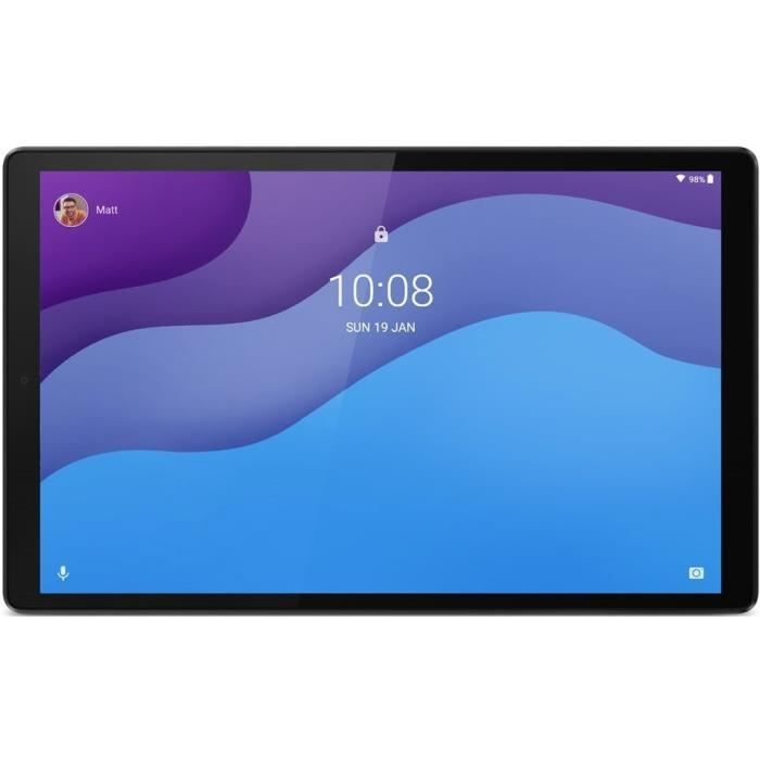 Tablette Tactile - LENOVO M10 HD 2nd Gen - 10,1- HD - RAM 4Go - Stockage 64Go - Android 11 - Iron Grey