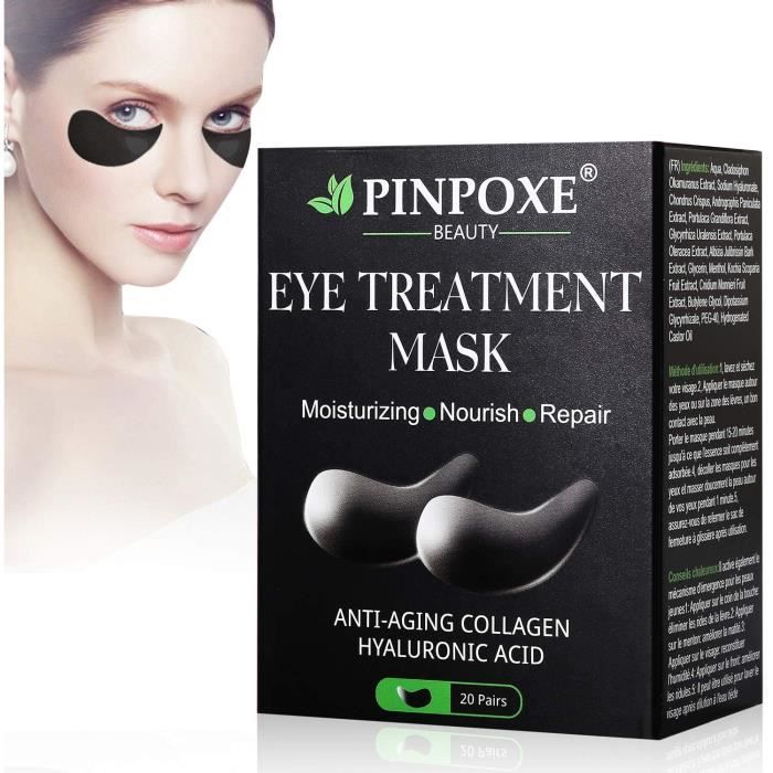 Masque Yeux, Hydrogel Eye Patch, Collagène Hydratant Masque Yeux, Collagen Eye Mask, Anti-âge, Anti-rides Masque de Soin Yeux, Rédui