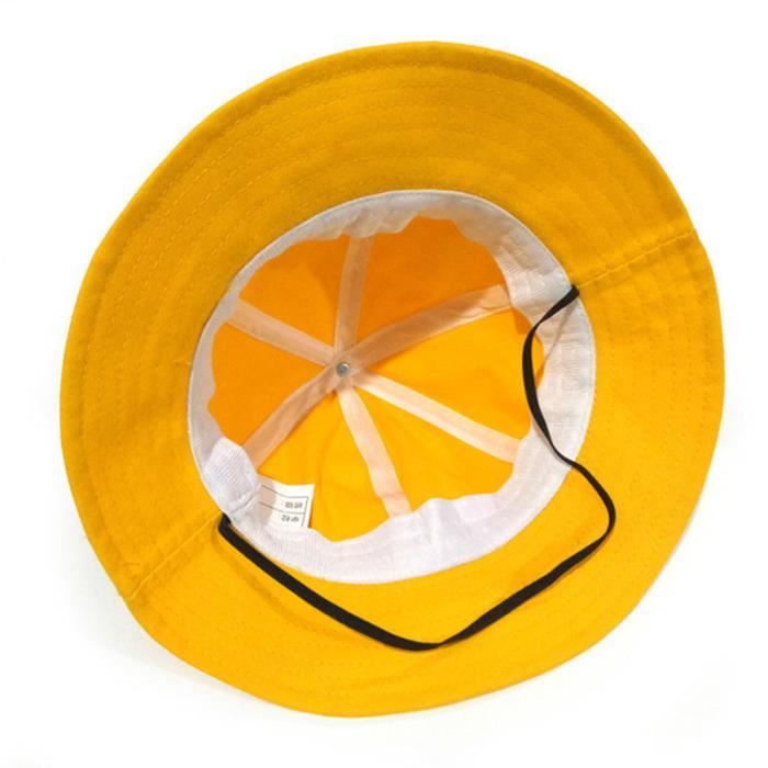 Chapeau de protection pour enfants Anti-buée Petit chapeau jaune Chapeau de pêcheur avec écran facial amovible Pour les 3-6 ans