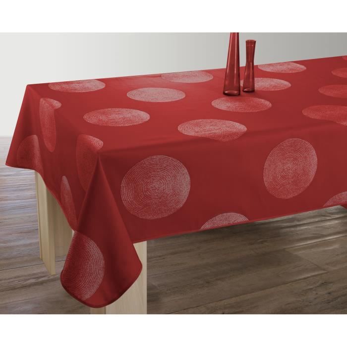 Nappe anti-taches Rectangulaire 150x300 cm - Cercles rouge