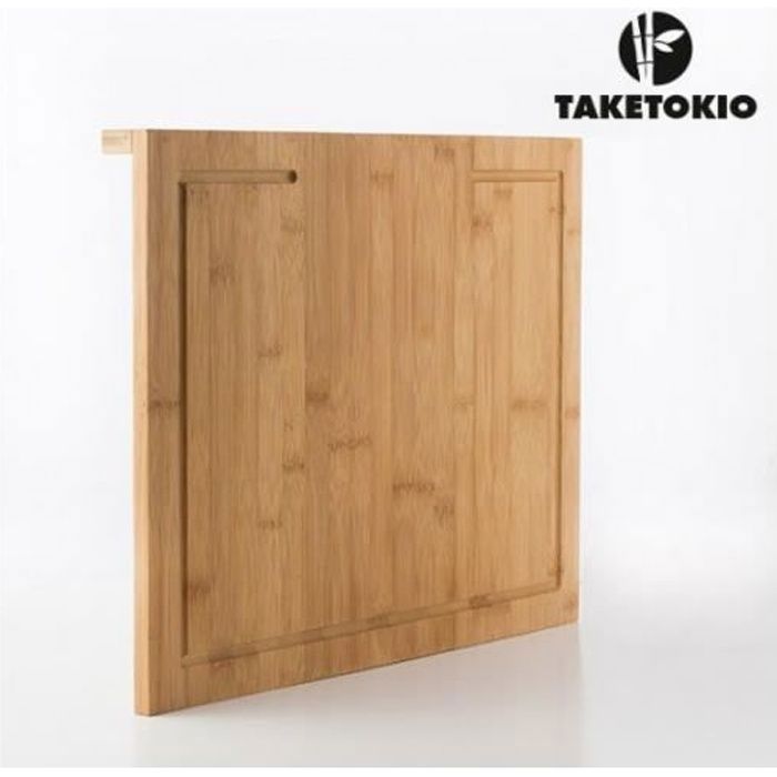 Planche à découper en bois avec rebord pratique