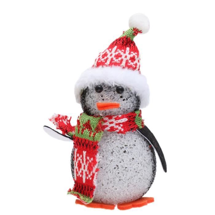 1 pc pingouin lumineux adorable jouet pour les vacances de Noël JOUET