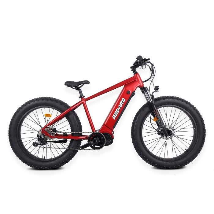 Kraken 1000W - Rouge métallisé - 1000W-15Ah - Vélo Électrique Fatbike Moteur Central