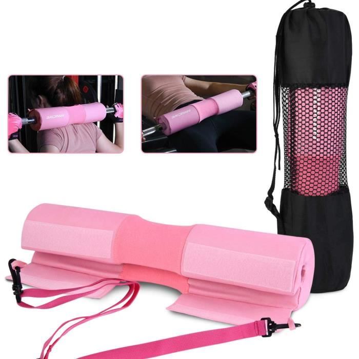 BARRE HALTERE POIDS bridawn Barbell Pad Manchon à Squat Combo pour Squats Hip Thrusts Haltérophilie avec 2 Sangles108