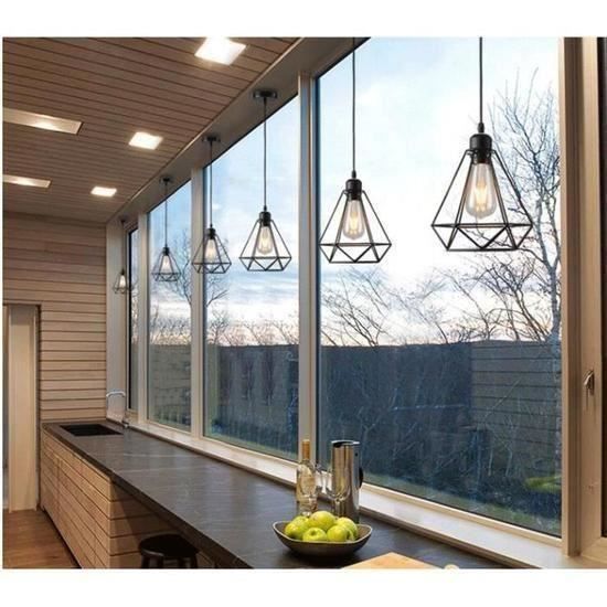 1PCS Lustre-suspension fil métal, diamètre fer 20 cm pour le bar le restaurant l'hôtel