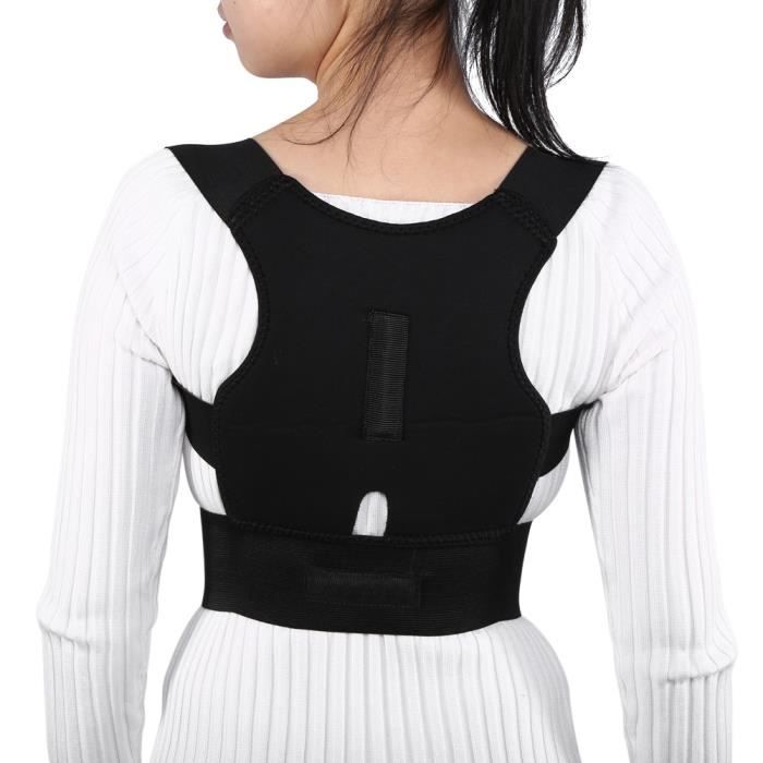 Tbest ceinture dorsale Nouvelle bande de ceinture d'épaule de soutien de taille lombaire à posture respirante réglable (M)