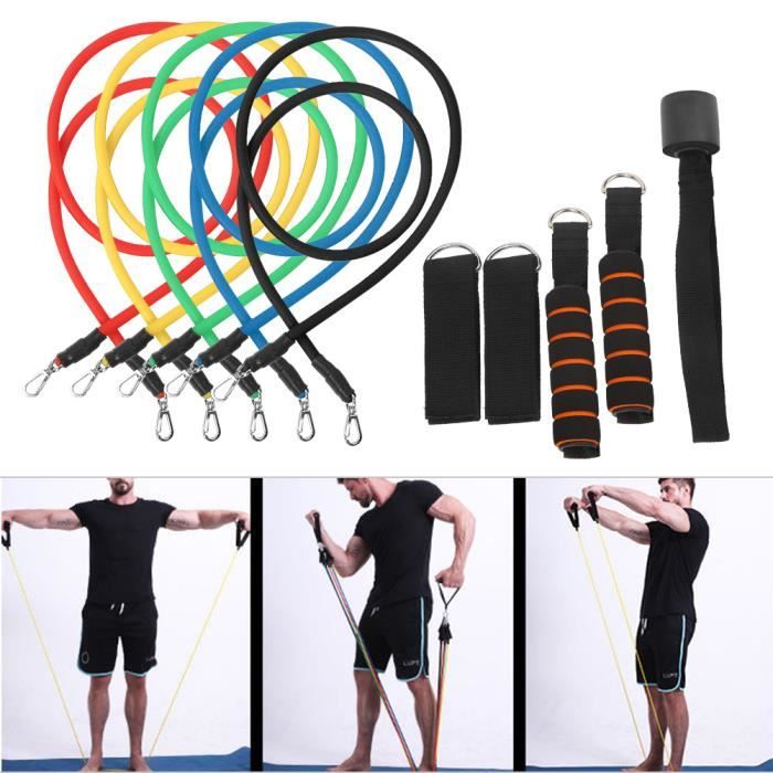 YOSOO Corde de traction élastique 11 Pcs / ensemble Élastique Fitness Tirant Corde Multifonctionnel Gym Équipement Bandes De
