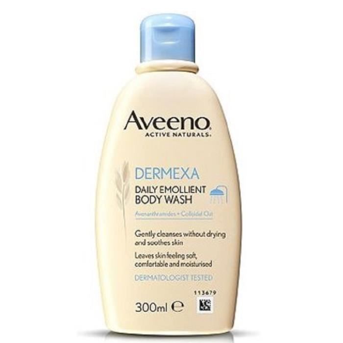 Aveeno Dermexa Daily émollient Body Wash pour 300ml Démangeaisons de la p très sèche GEL DE DOUCHE - GEL DE BAIN - CREME DE DOUCHE