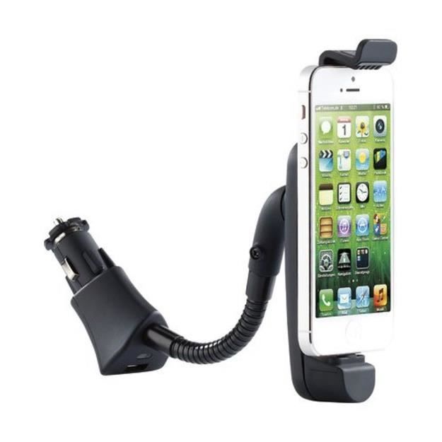 Support chargeur voiture col de cygne avec port Lightning