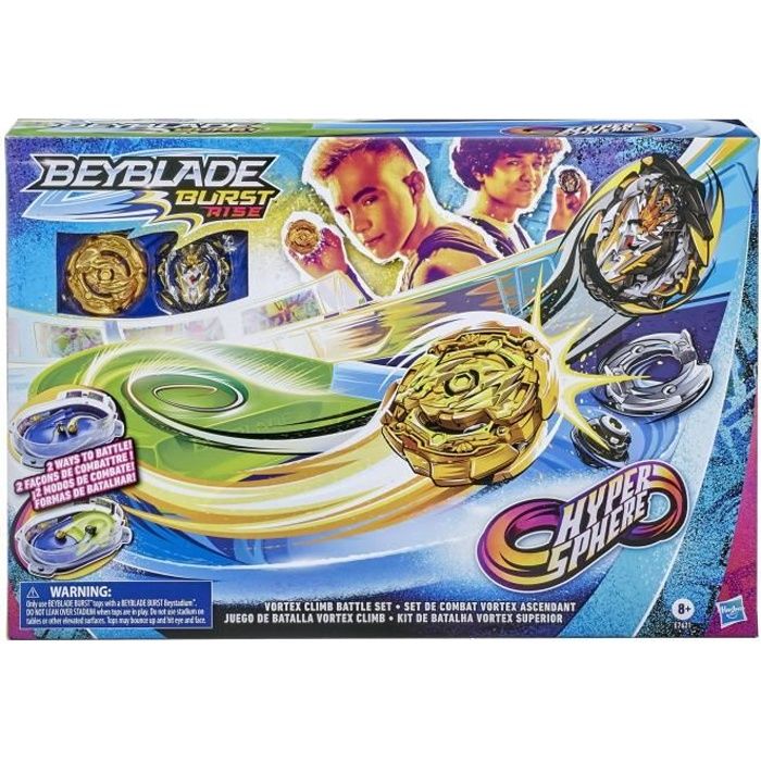 BEYBLADE - Burst Rise Hypersphere - Set de combat Vortex avec arène Beystadium - toupies et lanceurs - à partir de 8 ans