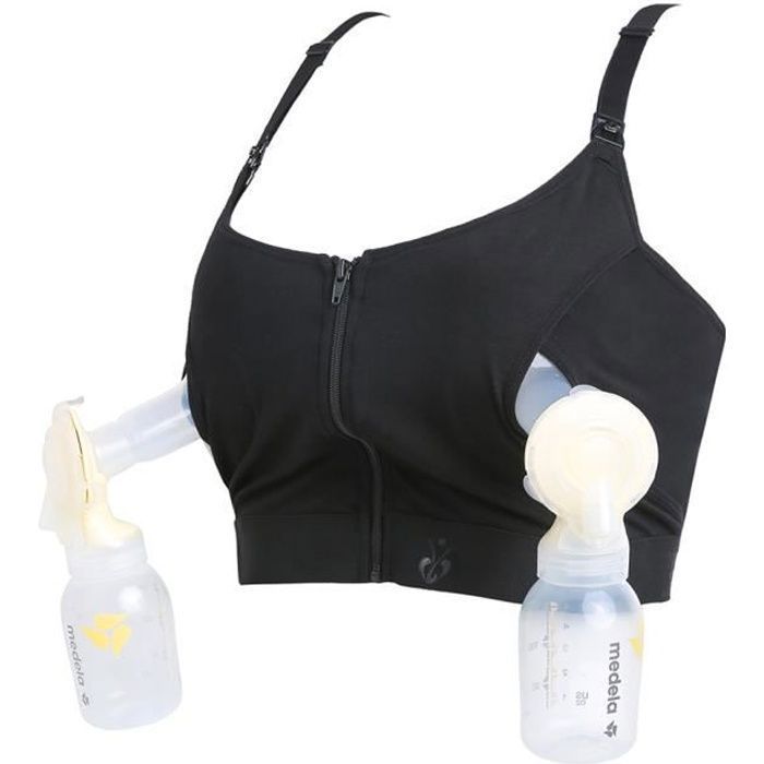 Tire Laits Bustier Mains Libres Soutien-Gorge Maternité Doux Allaitement Bras Coton Confort Brassière Taille au Choix M/L