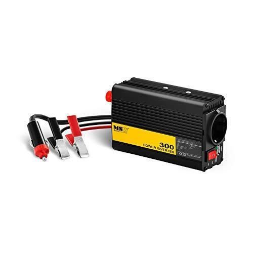 MSW Onduleur Voiture Convertisseur Transformateur Auto Automobile MSW-CPI300PSL (Sinus Pur, 12V/230V, 300W, USB, Branchement