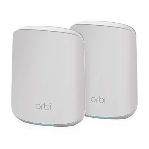 NETGEAR Système WiFi 6 Mesh Orbi (RBK352), Pack de 2, Routeur WiFi 6 AX1800, WiFi nouvelle génération, WiFi jusqu'à 1.8 Gbit/s,