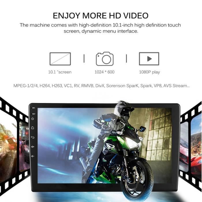 Autoradio Bluetooth GPS FM Radio Voiture Double Din MP5 Lecteur Android Multimédia Radio 1+16G