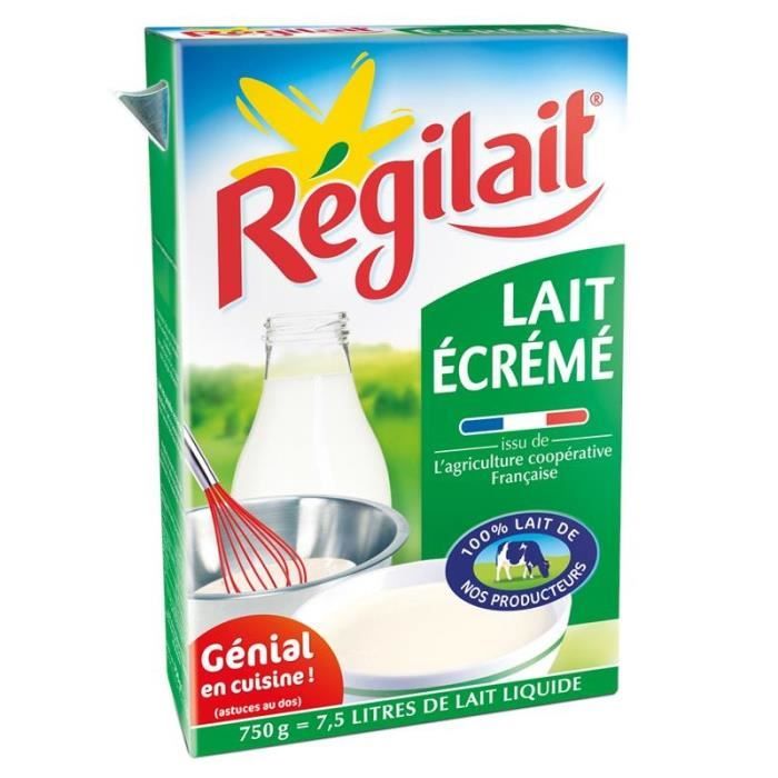 REGILAIT - Lait En Poudre Écrémé 750G - Lot De 3