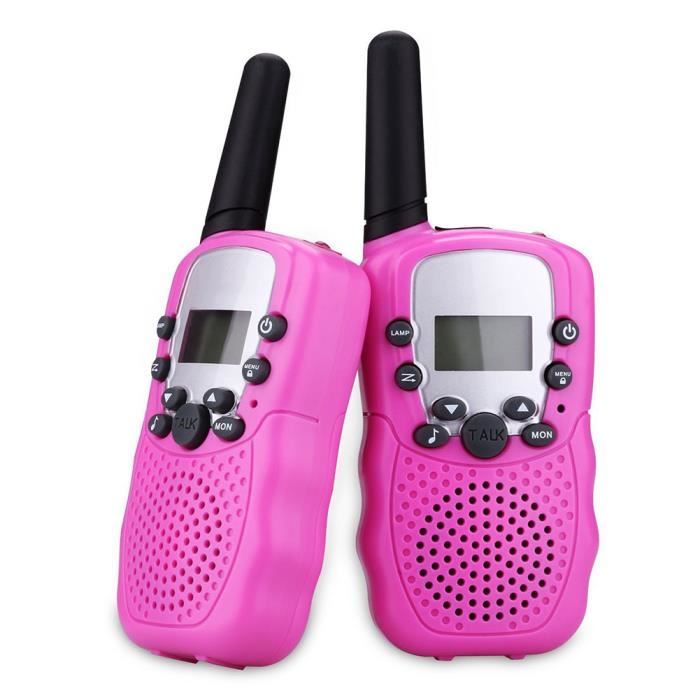 2 pièces talkie-walkie sans fil jouet interaction parent-enfant enfants longue distance parent-enfant talkie-walkie-rose