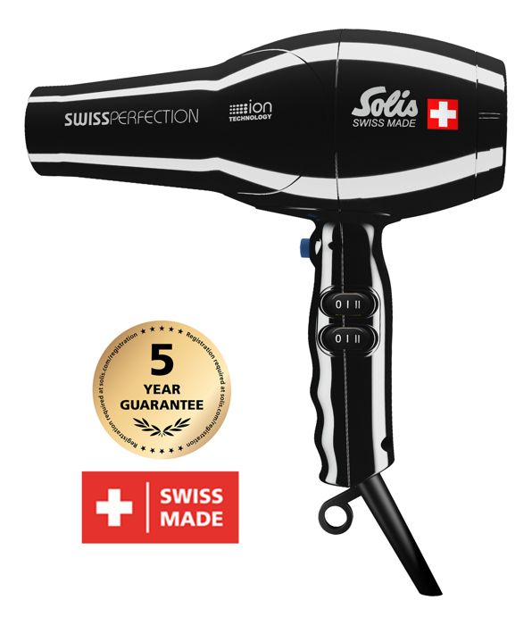 Sèche-cheveux - Technologie Ionique - Noir - Swiss Perfection 440 Solis