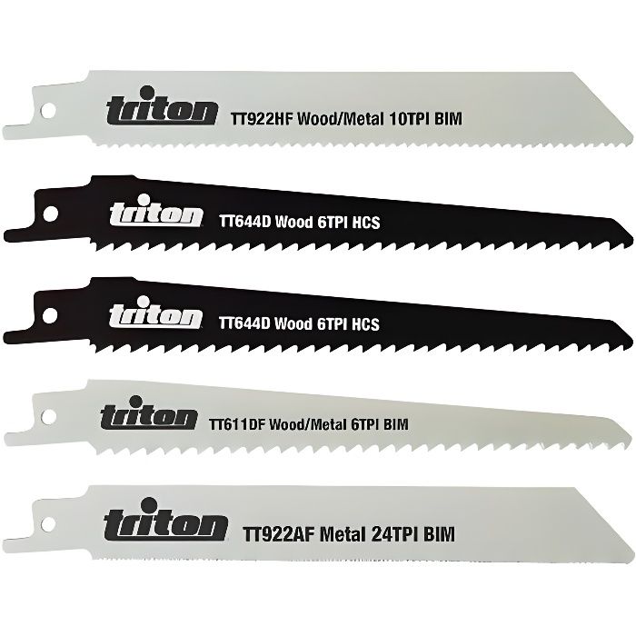 Triton 954242 - Lot de 5 lames de scie sabre