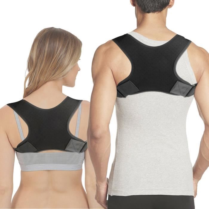 Ceinture de correction anti-dos à bosse Ceinture de correction pour dos adulte Bretelles respirantes ajustables pour posture