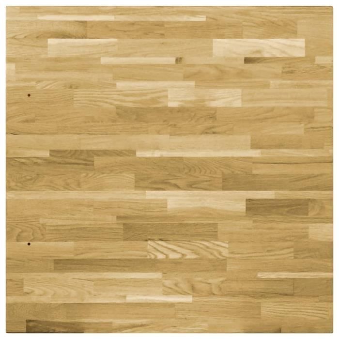 ZJCHAO Dessus de table/Plateaux de table - Bois de chêne massif - Carré - 44 mm 80x80 cm