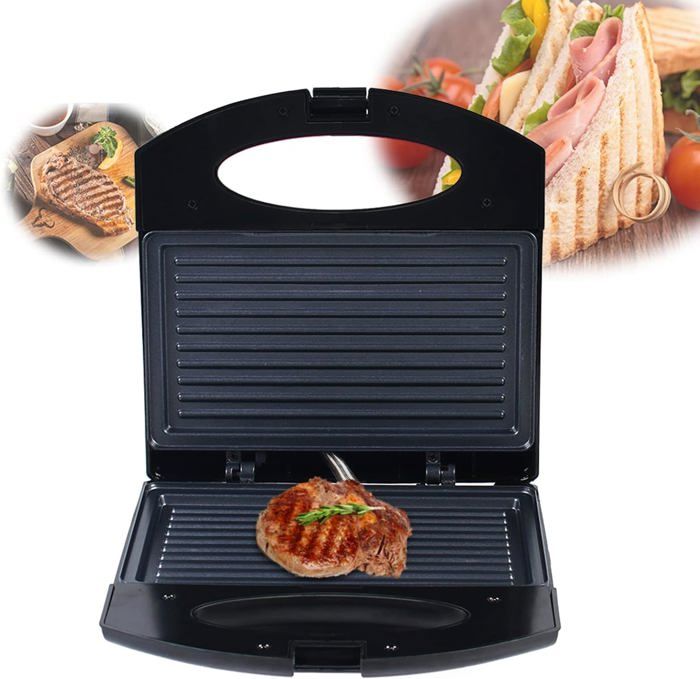 Appareil à Croque-Monsieur Krups 850W - Plaque Anti-Adhésive 25x12cm