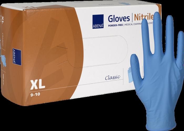 Boite de gants nitrile ABENA non poudrés jetables taille XL