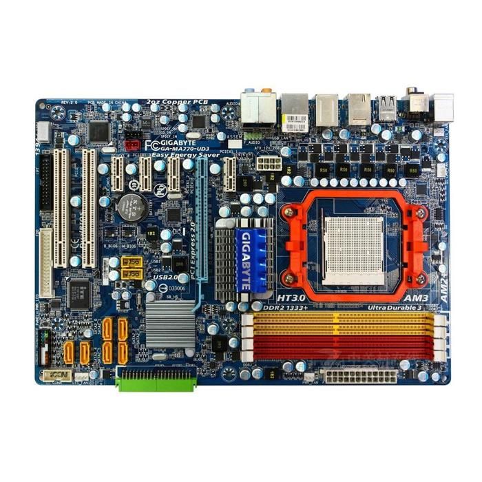 Carte mère GIGABYTE GA-770T-D3L AMD 770 Socket AM3 4xDDR3 SDRAM 8GB ATX - Gigabyte