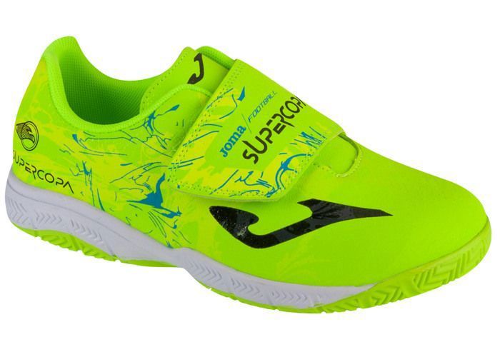 Chaussures Indoor Football pour un garçon Jaune Joma Super Copa Jr 24 SCJW IN